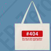 Image 1 of Shopping Bag Canvas - #404 wrong place right person