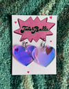 Iridescent Heart Earrings (2 sizes)