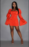 Miss Cupid Dress- coral red 