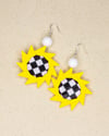 FrannyPanny Checkered Sun Origami Earrings