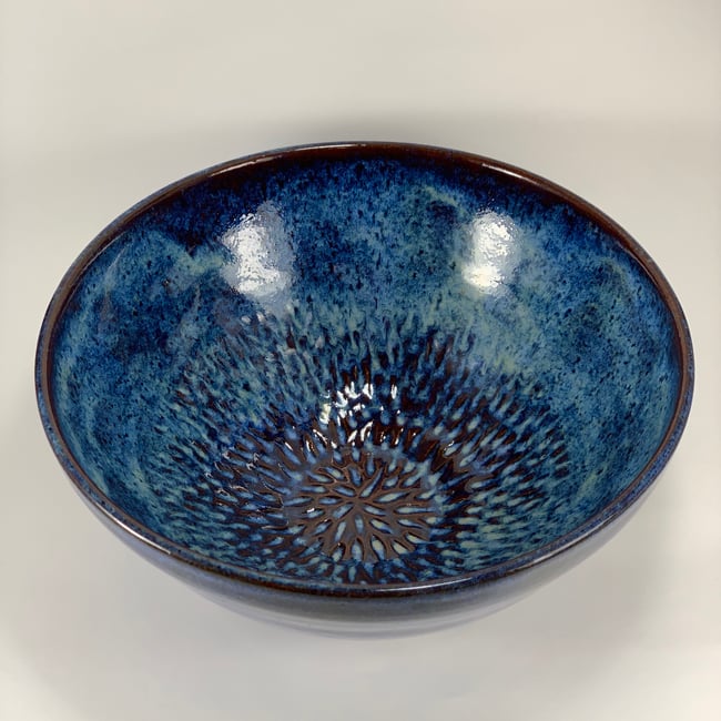 Large hand carved bowl