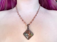 Image 2 of wire wrapped fluid art collaboration pendant 4