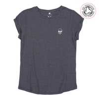 Image 1 of Smiley Skull Women's Roll Sleeve T's (Organic)