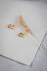 Image 1 of NEW 24ct gold plated studs two size options 