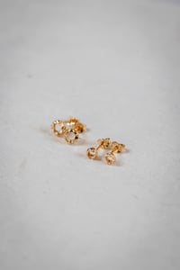 Image 2 of NEW 24ct gold plated studs two size options 