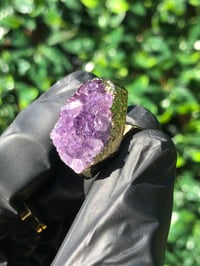 Image 3 of AMETHYST ELECTROPLATED ADJUSTABLE RING