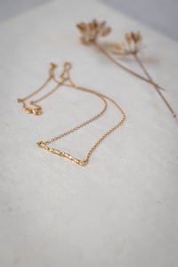 Image 1 of  24ct gold plated Nerth~ strength bar necklace 