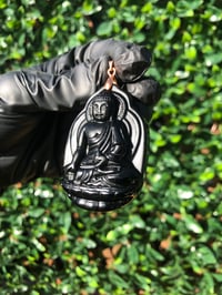 Image 3 of OBSIDIAN BUDDHA PENDANT WITH BAIL 