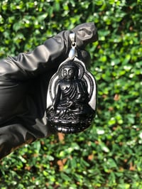 Image 4 of OBSIDIAN BUDDHA PENDANT WITH BAIL 