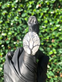 Image 1 of CLEAR QUARTZ "TREE OF LIFE" ADJUSTABLE RING 