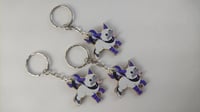 Image 4 of Ace Pride Alphyn - 1.5" wooden charms on keychain -  LGBTA Asexual Demisexual Pride