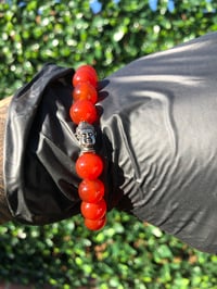 Image 3 of RED CARNELIAN BUDDHA BRACELET 