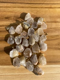 Image 3 of RUTILATED QUARTZ WITH 24" SHINY GOLD CHAIN (OPTIONAL) - BRAZIL