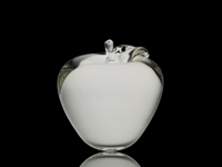 Crystal clear apple sculpture