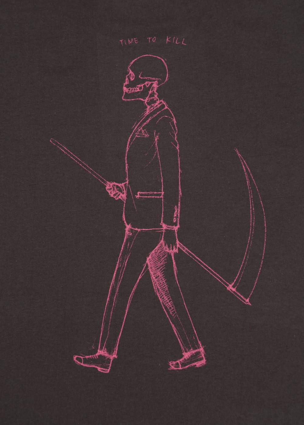 Mr Death 'back shirt print' Charcoal Roll (Organic)