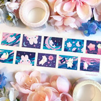 galaxy bun stamp washi tape