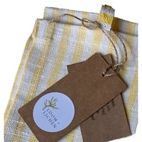 Image 2 of Yellow Stripe Pure Linen Tea Towel