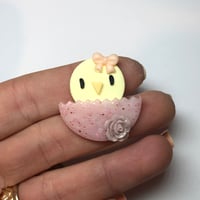 Image 2 of Pink glitter chick in egg