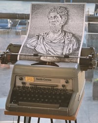 Image 2 of PRE ORDER Marcus Aurelius, Hand-Signed Limited Edition of 200 Typewriter Art 