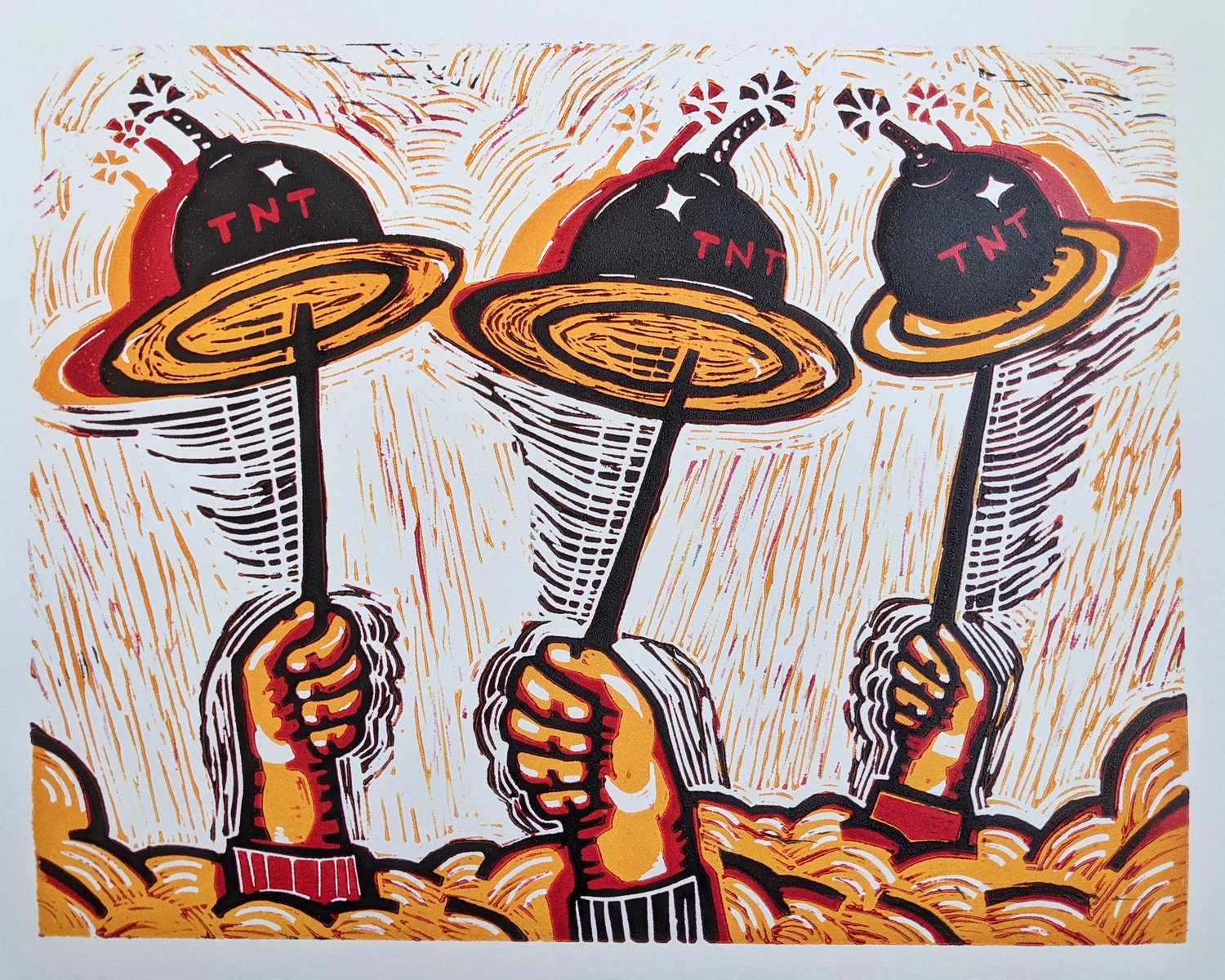 Reduction linocut #15