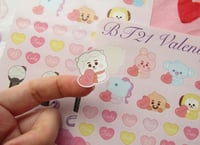 Image 2 of BT21 VALENTINE SPECIAL STICKER SHEET