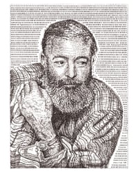 Image 1 of PRE ORDER Ernest Hemingway, Hand-Signed Limited Edition of 200 Typewriter Ar