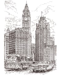 Image 1 of PRE ORDER Chicago, Hand-Signed Limited Edition of 200 Typewriter Art