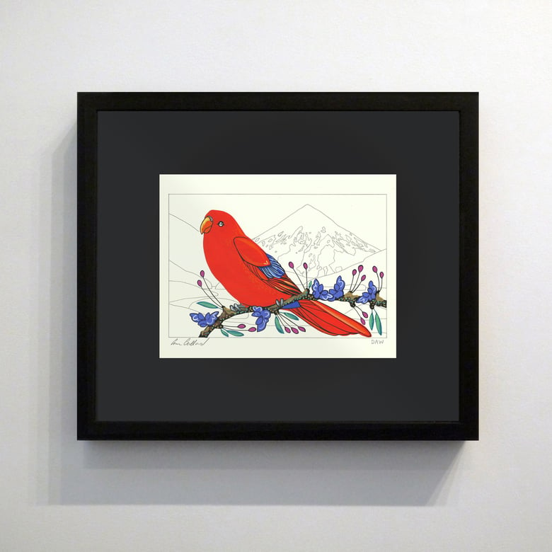 Image of Red Lory and Olympia (framed)