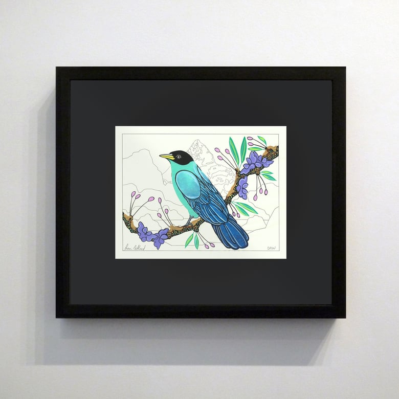Image of Turquoise Honeycreeper and Celine (framed)
