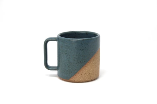 Image of Classic Angled Dip Mug - Cerulean, Speckled Clay