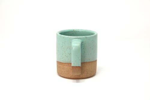 Image of Classic 3/4 Dip Mug - Seafoam, Speckled Clay