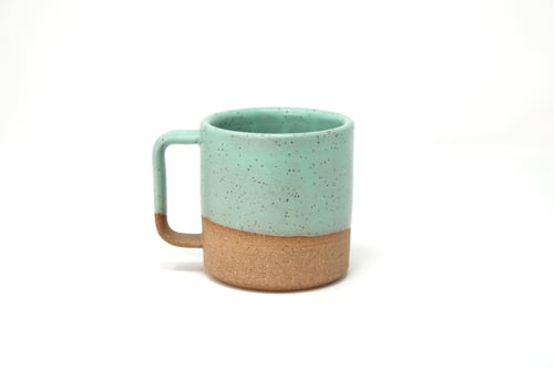 Image of Classic 3/4 Dip Mug - Seafoam, Speckled Clay