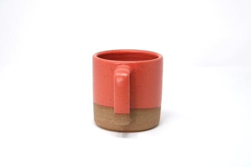 Image of Classic 3/4 Dip Mug - Coral, Speckled Clay