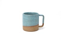Image 1 of Classic 3/4 Dip Mug - Sky Blue, Speckled Clay