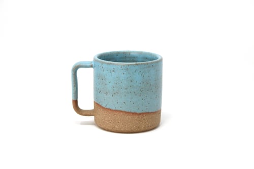 Image of Classic 3/4 Dip Mug - Sky Blue, Speckled Clay