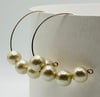 Cotton Pearl Hoop Earring