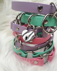 Image 3 of Double D Heart Locket Choker