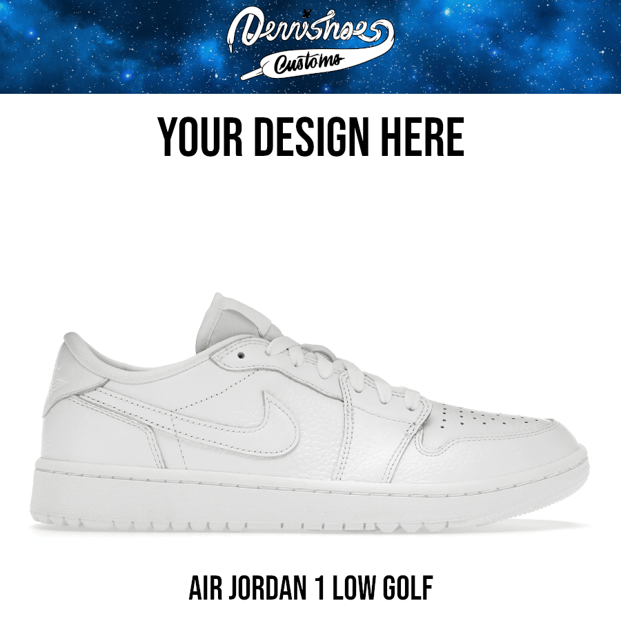 Image of Custom Hand Painted Made To Order Nike Air Jordan 1 AJ1 Low Golf Shoes (Men/Women)