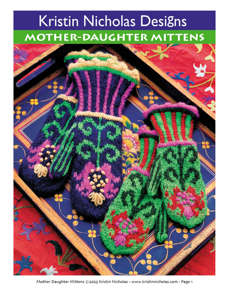 Image of Knit PDF - Mother-Daughter Mittens