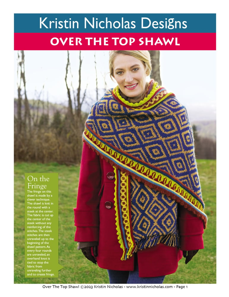 Image of Knit PDF - Over The Top Shawl