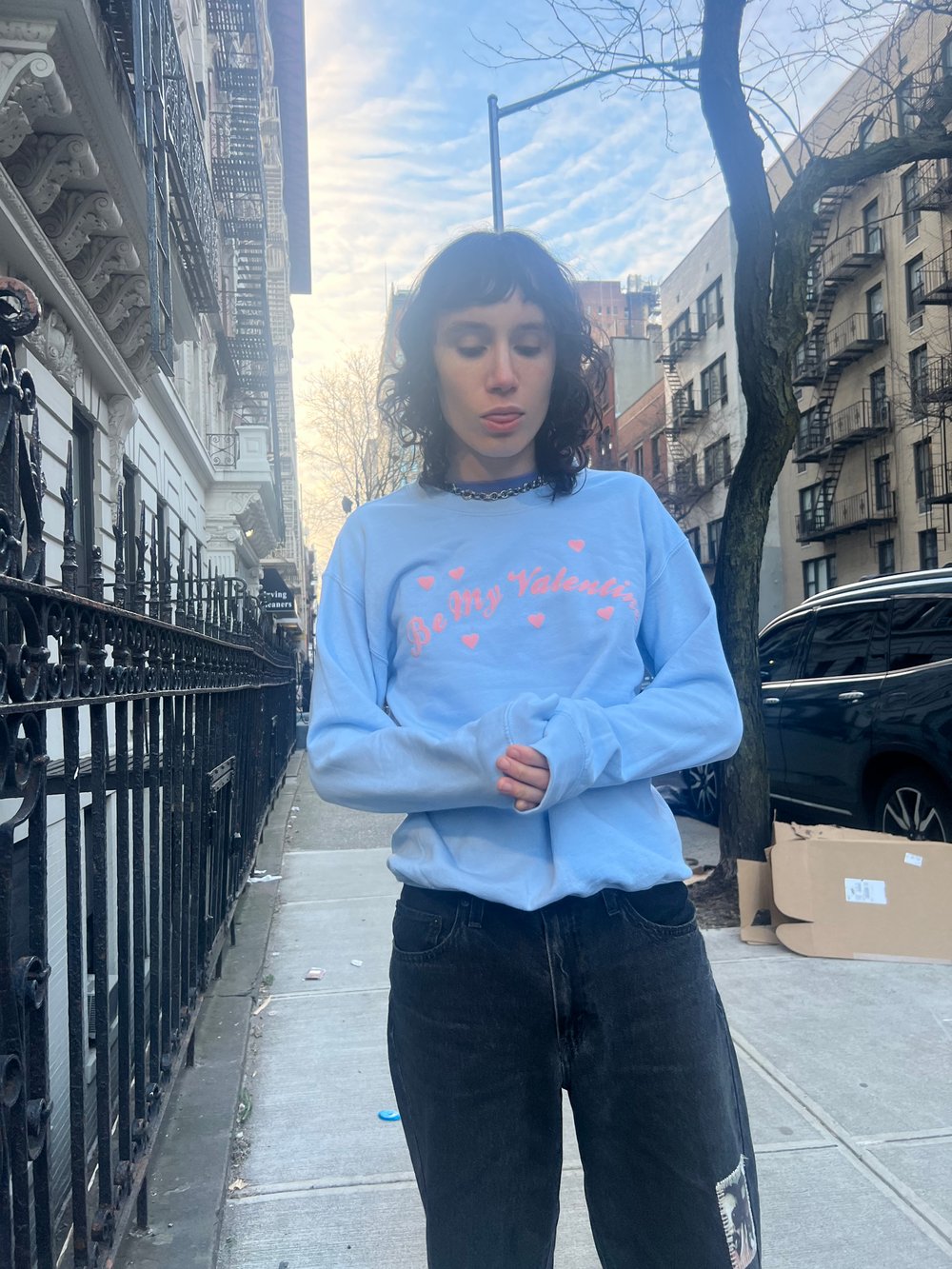 Image of ❄️Be My Valentine ❄️ Baby blue sweatshirt💌💕
