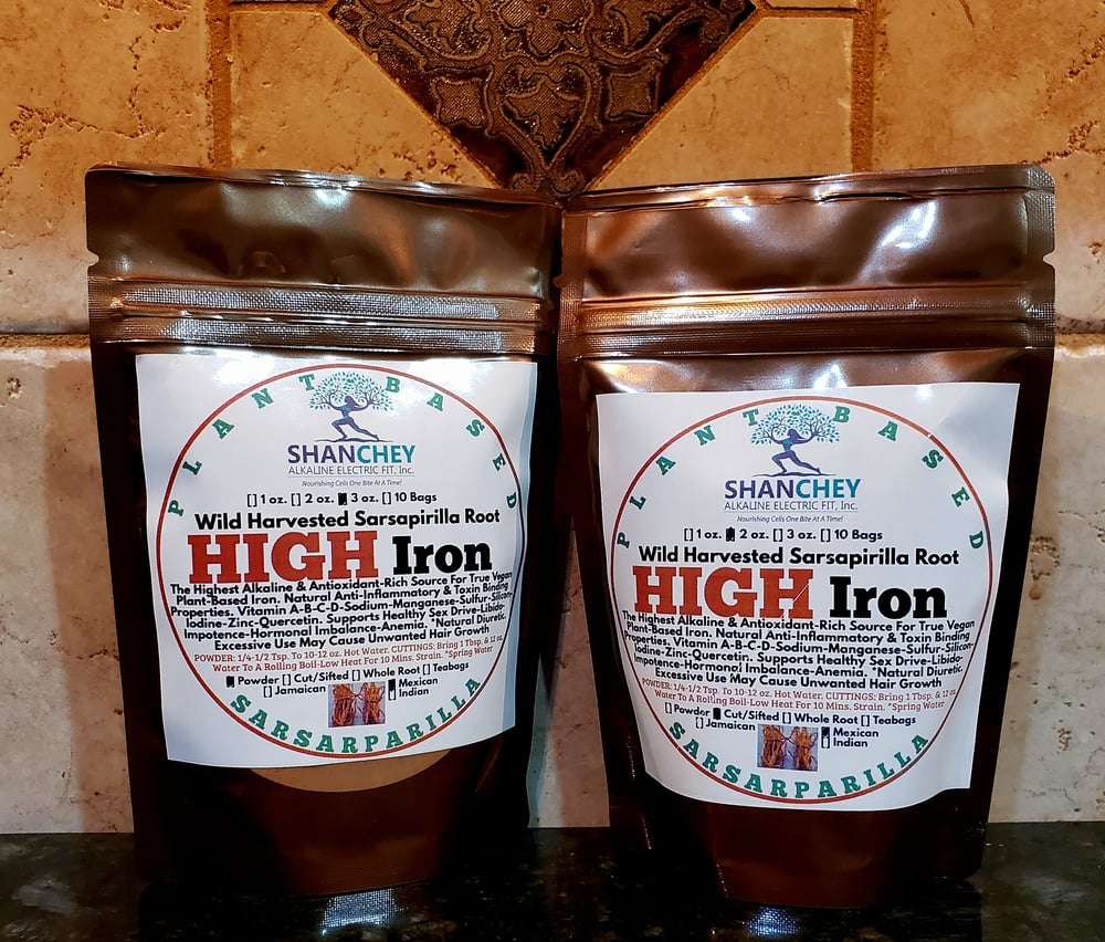 HIGH IRON Wild Jamaican-Mexican-Indian Sarsaparilla Root-Appetite Suppressant-Libido-Fertility