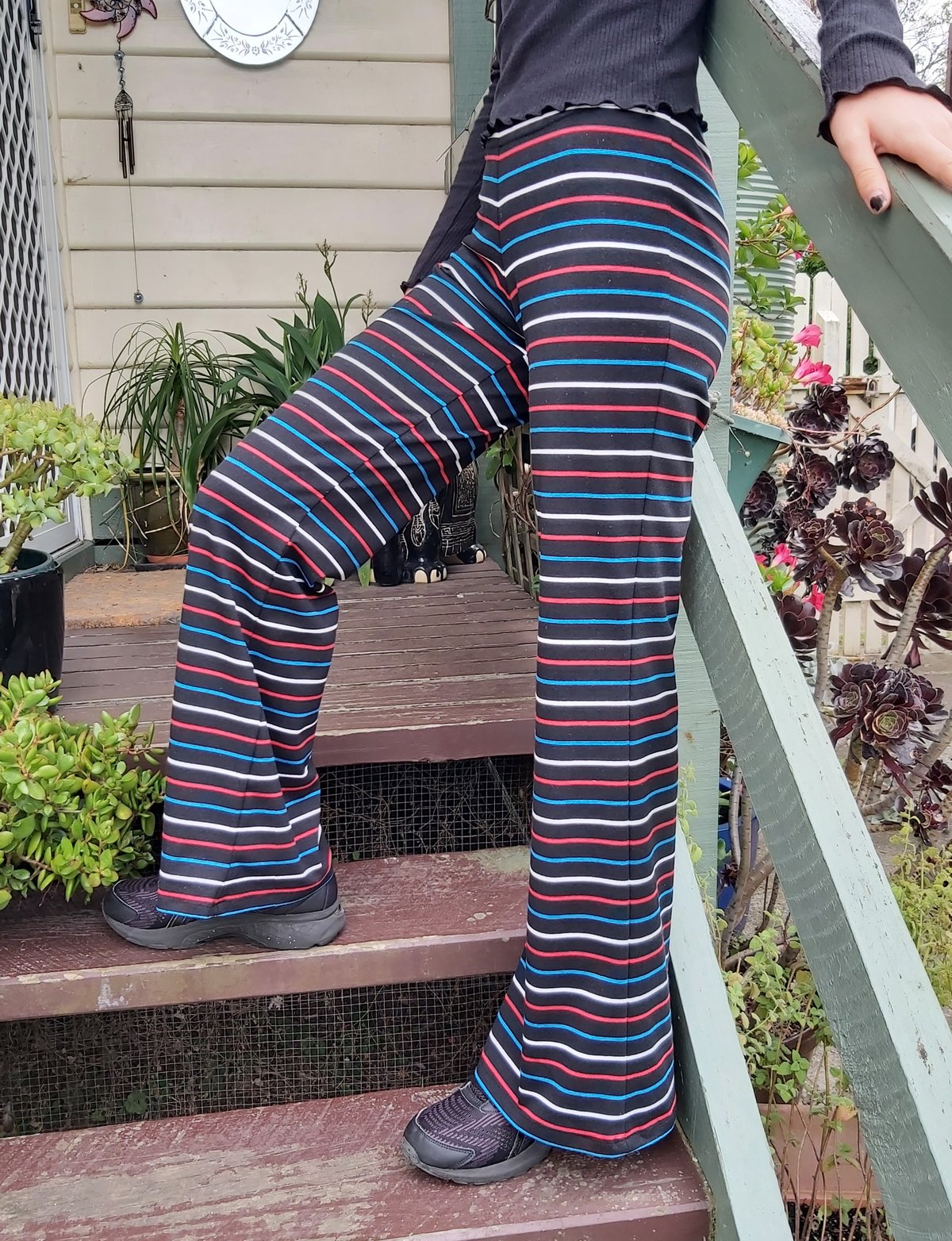 Image of Black/primary stripe KAT Pants