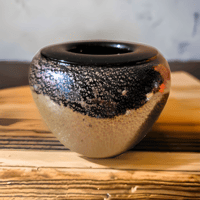 Image 1 of Black and purple mica dust vessel
