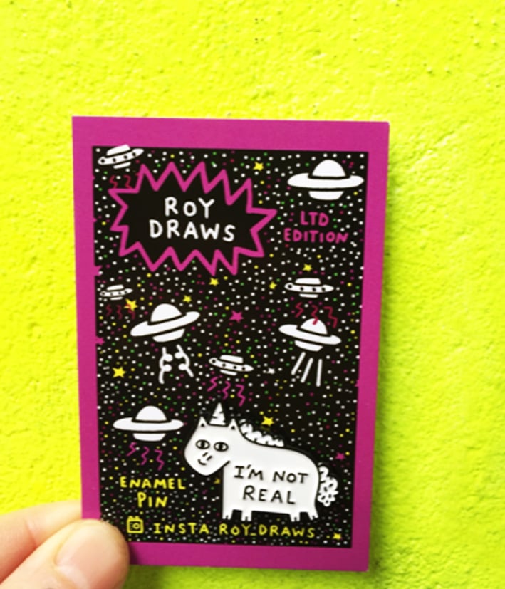 Image of I’m Not Real Enamel Pin