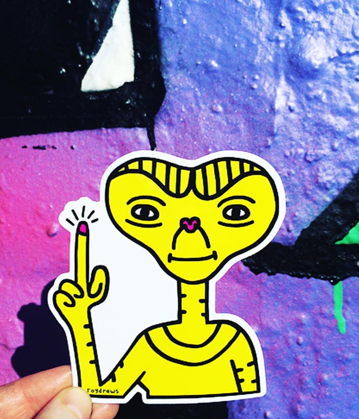 Image of E.T Vinyl  Sticker