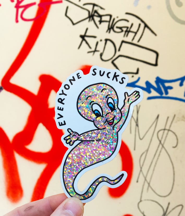 Image of Casper Glitter Sticker