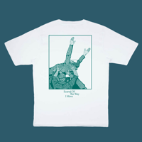 Image 1 of T-Shirt - Scared Of The Way I Move - White/Mint