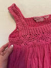 early 70s indian gauze and crochet tent dress 