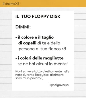 Image of Cinema x 2 (personalizzato su FLOPPY DISK) 